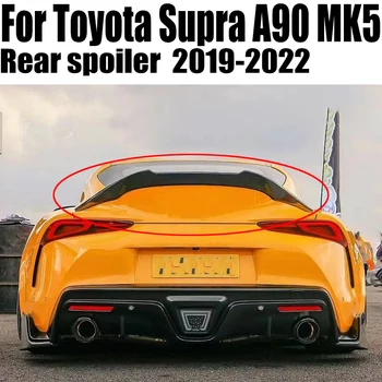 V Štýle Reálneho Uhlíkových Vlákien Zadný Kufor Spojler Chvost Boot Racing batožinového priestoru Krídla Auto Styling Pre Toyota Supra A90 MK5 2019 2020 2021
