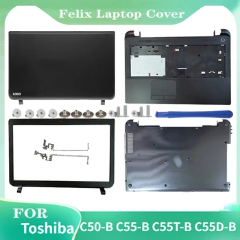 NOVÝ Notebook, LCD Zadný Kryt Pre Toshiba C50-B C55-B C55T-B C55D-B Predný Rám opierky Dlaní Spodnej Prípade Hignes A B C D Kryt Čierny