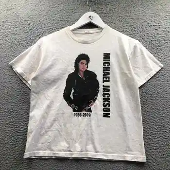 Hudba Michael Jackson 1958-2009 T-Shirt Boys Youth M Krátky Rukáv Grafické Biela