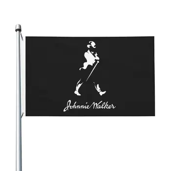 NOVÉ Johnnie Walker Obojstranná tlač Banner Vánok Vlajka Záhrada Vlajka Dekoratívne Strán Vlajky Zástavy 3x5FT (90x150cm)