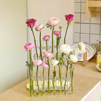Jasné, Sklenené Vázy Rúry Nastaviť Závesné Kvetinové Držiteľ Rastlín Kontajner Vázy pre Domy Izba Dekor