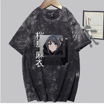 Japonské Anime Sakurajima Mai T Shirt Ženy Muži Manga T-Shirt Grafické Tees Kawaii Tričko