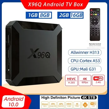 X96Q Android 10.0 Smart TV BOX 2 GB, 16 GB 1 GB 8 GB Allwinner H313 Quad Core 2.4 G WIFI 4K VS X96 Mini Set-Top-Box