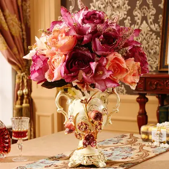 Luxusné Retro Európskej Keramická Váza Kvet Usporiadanie Umenie Obchod Hotel Ozdoby Remesiel x izba, obývacia izba TV Kabinet Stolné Dekorácie