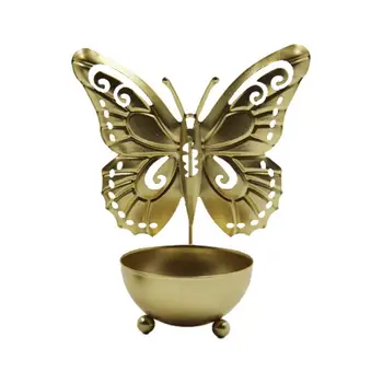 Dekoratívne Sviečky Stojan Motýľ Sviečka Misy Čaj Svetlo Ploche Kovové Držiaky Stola Ozdoby Na Obývacia Izba, Spálňa Štúdia