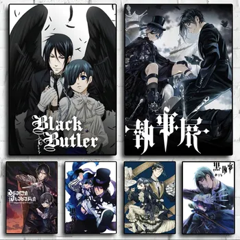 Anime Čiernom Butler Plagát Na Stenu Obrázky Pre Obývacia Izba Jeseň Dekor Malé
