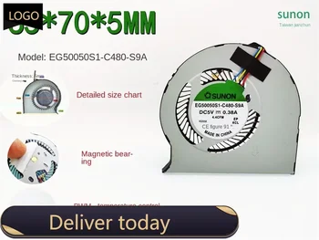 Jianzhun EG50050S1-C480-S9A Turboblower 5V0.38A Notebook Magnetická PWM regulácia Teploty Ventilátor