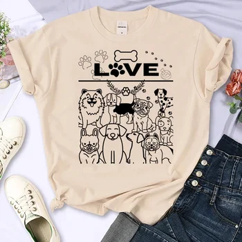 Pug tričko ženy grafické streetwear letné t-shirts dievča 2000s manga grafické oblečenie