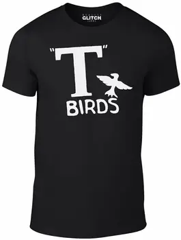 T Vtákov Mens T-Shirt - Zábavné retro hudobné 70. vtip Mazivo maškarný móda