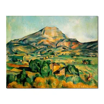 Abstrakt Krajiny Plátno Umenie Mont Sainte-Victoire Paul Cezanne Maľovanie Ručne Maľované Moddern Umelecké Diela Steny V Obývacej Izbe Dekor