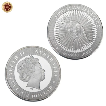 Strieborné Pozlátené Klokan Mince Austrálskych Zvierat Pamätné Mince Elizabeth II Remeslá a obchod so Darček pre Zber Domova