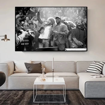 Kanye West A Kid Cudi Hudby Plagát Star Plagát Plátno Art Print Domáce Dekorácie Nástenné Maľby ( Bez Rámu )