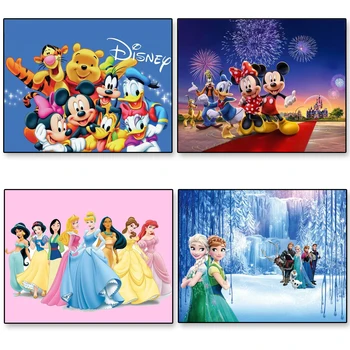 MINISO Disney Princezná Série Plátno Plagát Disney Wall Art Plátno na Maľovanie Plagátu A Výtlačky, Dary, Obývacia Izba, Spálňa Decor