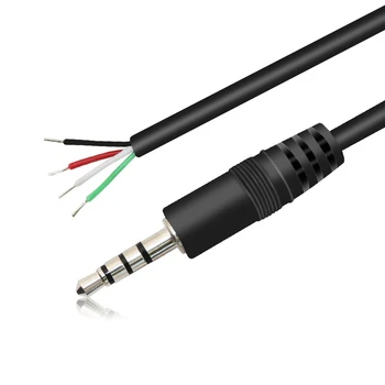 3,5 mm 4-Pól, Audio Video Kábel pre Slúchadlá Konektor pre Kábel Zapojte 4 Vodiče Pre Podvodná Kamera Asi 50 cm