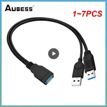 1~7PCS 2.0 A Samec na USB Ženské 2 Dvojlôžkové Duálne Napájanie USB Žena Splitter Predlžovací Kábel HUB Poplatok pre Tlačiarne