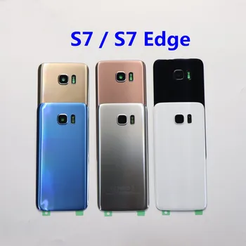 Pre SAMSUNG Galaxy S7 G930F S7 OKRAJI G935F G935 Späť Sklenený Kryt Batérie Zadné Dvere Bývanie Prípade S7 Okraji Späť Sklenený Kryt