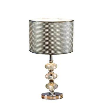 Americké Luxusné Crystal Tekvica Striebro Pvc Odtieň Led Stolná Lampa Obývacia Izba, Sedacie Súpravy, Spálne, Nočné Štúdia Ploche Dekorácie Svetlá