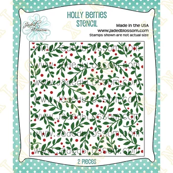 Holly Bobule Vzorkovníka Vrstvenie Blany Maľovanie DIY Zápisník Sfarbenie Razba Papier Karty Album Plavidlá Dekoratívne Šablóny