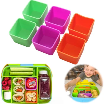Silikónové Lunch Box Microwaveable Domácnosti Námestie Zálievkou Priestoru Artefakt Lunch Box pre Deti