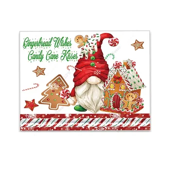 4pcs Vianočné Prestieranie Kuchyňa Prestieranie Santa Claus Snowflake Obrus netkanej Textílie Tabuľka Mat Xmas Party Nový Rok Dekor