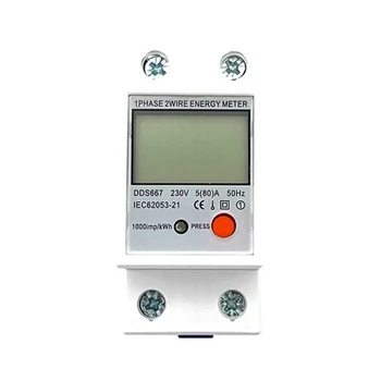 Jednofázový Obrazovke Meter Elektromerom Watt KWh Power Amp Meter Din Lištu Spotreby Wattmeter