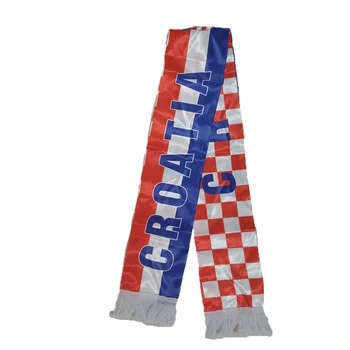 Krajina Dvojité Bočné Tlač Škvrna futbal Futbal Fanúšikov Národnej vlajky Chorvátsko Šatku