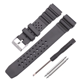18 mm 20 mm 22 mm Pre Casio Watchbands PU Black Watch Kapela Nahradiť Elektronické Zápästie Športové Popruhy