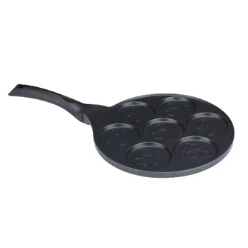 7-Otvor Vajcia Panvica Raňajky Palacinky Formy Non-Stick Pan pre vnútorné a Vonkajšie Použitie