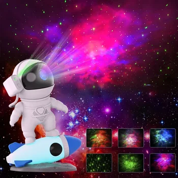 Deti Rocket Astronaut Star Projektor Nočné Svetlo s Diaľkovým ovládaním 360 Nastaviteľný Dizajn Hmlovina Galaxy Osvetlenie pre Deti