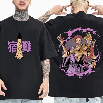 Jujutsu Kaisen Sukuna Prst T-Shirts Anime Muž Žena Módy Harajuku O-Krku Krátky Rukáv Košele