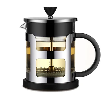 Francúzsky Stlačte Nehrdzavejúcej Ocele Coffee Pot Maker Sklo Čaj Hrniec S Cedidlom Filter Kanvica Teapots Kávovar