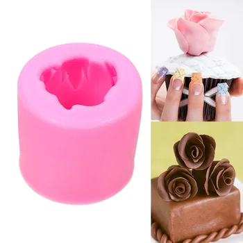 Pečenie Cookie Mydlo Fondant Plesne Kuchynské Doplnky Pečivo Cake Zdobenie Nástroj 3D Ruže Kvet Forme Tortu Silikónové Formy