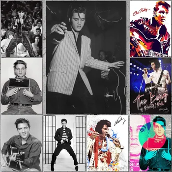 Elvis Presley Spevák Plagát Plátno Umenie Plagátu a Wall Art Obrázok Tlače Moderné Rodinné spálňa Decor Plagáty