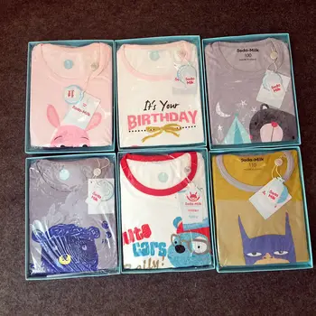 2021 Lete kórejský Dieťa Boys Karikatúra-Krátke rukávy T-shirt Top+Hárem Nohavice Oblečenie Batoľa Chlapci Dievčatá Ležérny Top Tees 3-8Y