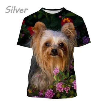 2023 New Horúce Predaj York kraje 3D Tlač pánske Krátke SleeveFashion Bežné Cute Pet Dog Tlač Harajuku Štýl T-shirt