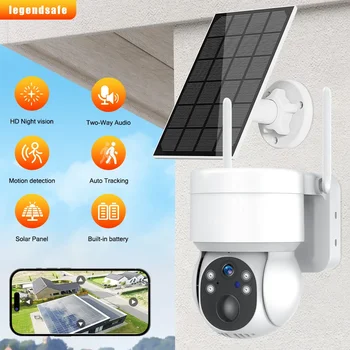 2K WiFi Solárne Fotoaparát 3MP Bezdrôtový Vonkajší kamerový Home Security Ochrana Batérie Dlhý Pohotovostný Mini ICsee AI Ľudských