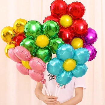 Kvet Fóliové Balóniky Farebné Kvetinové Baloon Narodeninovej Party, Svadobné Dekorácie, Party Dodávky Globos Deti Balón