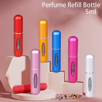 5ml Parfum Náplň Prenosné Fľaše Naplniteľné Spreji pre Cestovanie Mini Hliníkové Parfum Rozprašovač