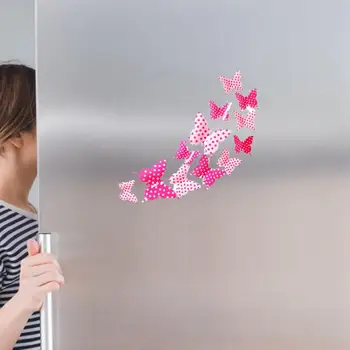 12 Ks Samolepky na Stenu 3D Rôznych Veľkostiach Motýľ Vzor DIY Magnety na Chladničku Domova