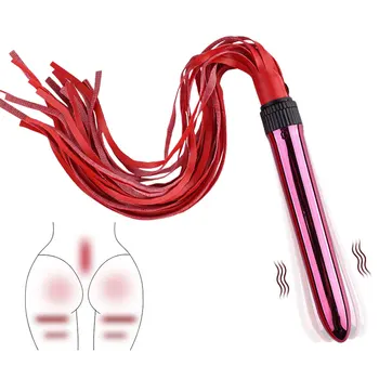SM Bič 2 v 1 a Bullet Vibrátor Sex Produkty Výkonné Vibrácie G-bod Stimulátor Klitorisu Pár Flirtovanie Masér Sexuálne Hračky