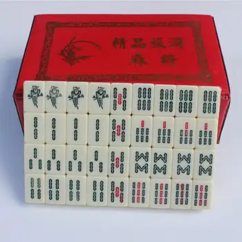 Prenosné Kompletný Mahjong Hra Dosková Hra Majiang s Účtovnou Cestovné puzdro, Dlaždice Hra pre Zábavu rodinnú hru
