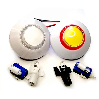 76 mm Farebné Žiariace Svetlo Tlačidlo 12v Osvetlené Edgestart Prepínače Mini Žeriav Hra Pazúr Automat Pinball Arcade