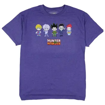 Hunter X Hunter Mens' Znak Line Up Anime Grafické Tlače Dospelých T-Shirt