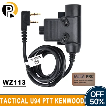 WADSN Taktické U94 PTT 7.0 Headset Zapojte Adaptér pre Walkie Talkie TYT F8 ipsc príslušenstvo Rádio Motorola Kenwood Baofeng Slúchadlá