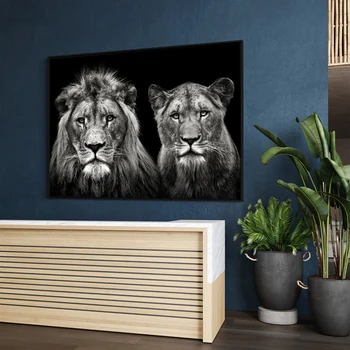 Tiger Plagáty Plátno Maľby Zvierat Zlaté Abstraktné Divoký Gepard Wall Art Print Obrázok Obývacia Izba Interiér Domova