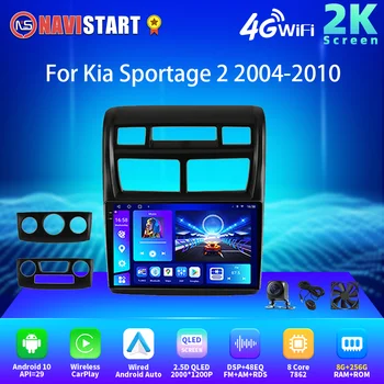 NAVISTART 2K 2000*1200 autorádia Pre Kia Sportage 2 2004-2010 Android Auto Carplay DSP RDS GPS 4G WiFi Žiadne DVD Prehrávač Multimediálnych