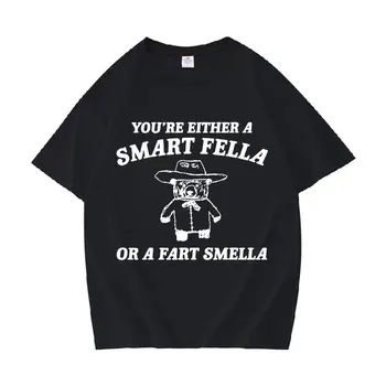 Ste Šikovný Fella alebo Prd Smella? Panda Meme Grafické T-Shirt pánske Módne Bežné 100% Bavlna Nadrozmerné Tričká Topy Unisex