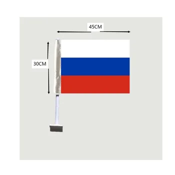 ruskú vlajku auto okno vlajky 30x45cm 2ks 100% polyester digitálna tlač