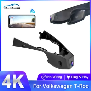 4K HD 2160P Plug and play Wifi Auta DVR videorekordér Dash Cam Kamera pre Volkswagen VW T Roc T-Roc A11 AC7 Facelift 2022 2023