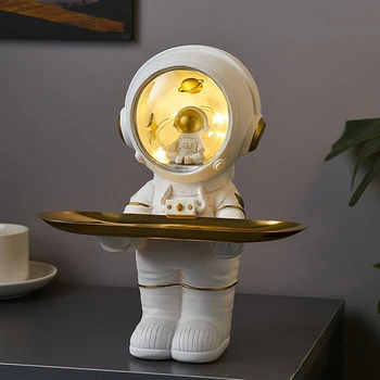 Kreatívne Astronaut Socha Skladovanie Zásobník Nordic Domova Stôl Skladovanie Astronaut Figúrka Obývacia Izba Tabuľka Dekor Tlačidlo Skladovanie